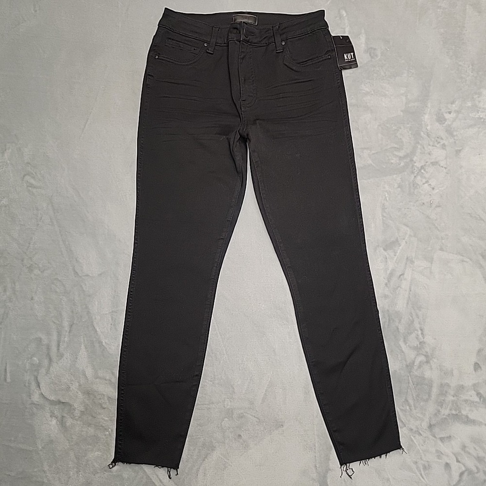 Kut From The Kloth Jeans Women 6 Black  Donna High Rise Fab Ab Ankle Skinny
